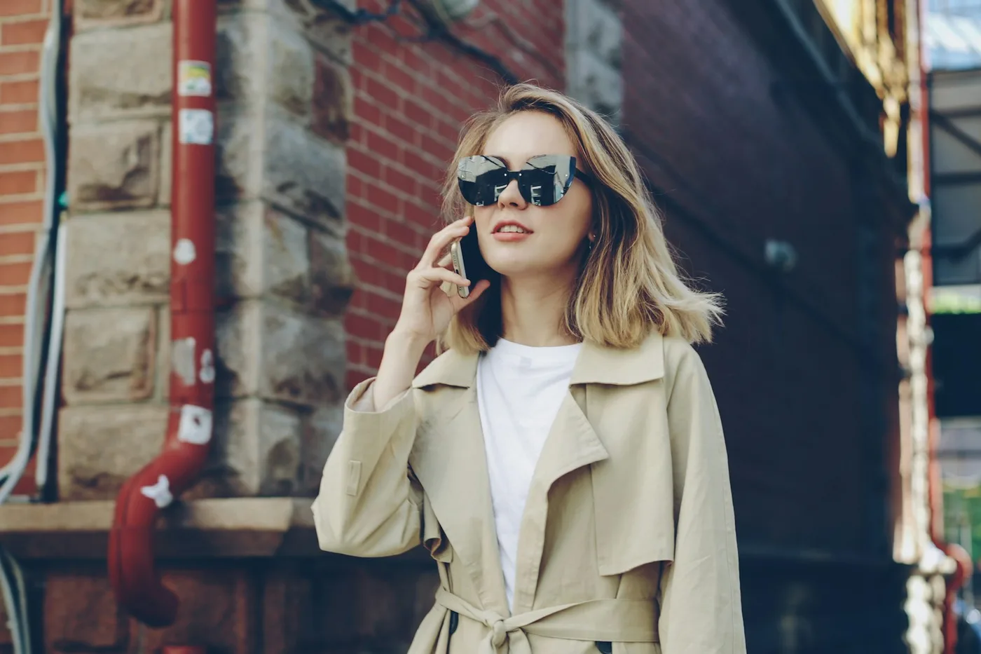 Long Cotton Gabardine Trench No.14