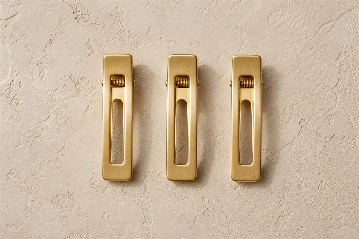 Collection Gold Mini Hair Clips, Set of 3